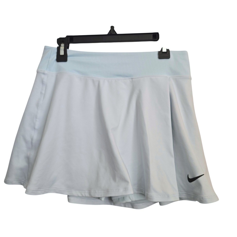 Nike Dri-FIT Tennis Skort Light Blue Athletic Skirt with Built-in Shorts Small